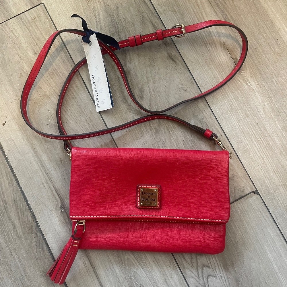 Dooney and Bourke red crossbody purse